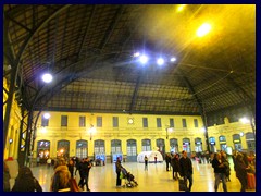 Inside Estació del Nord at night